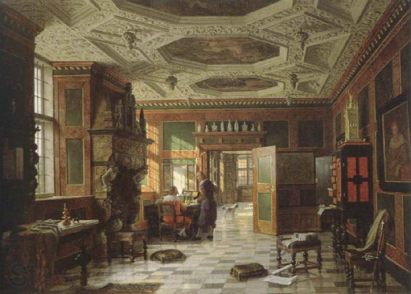 heinrich hansen interior of the rosenborg palace,copenhagen Spain oil painting art